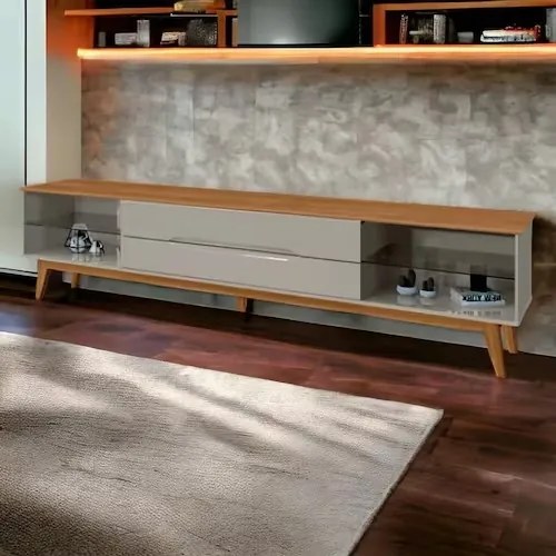 Rack Limit 2.18 Gianduia/Nature - Tebarrot Móveis