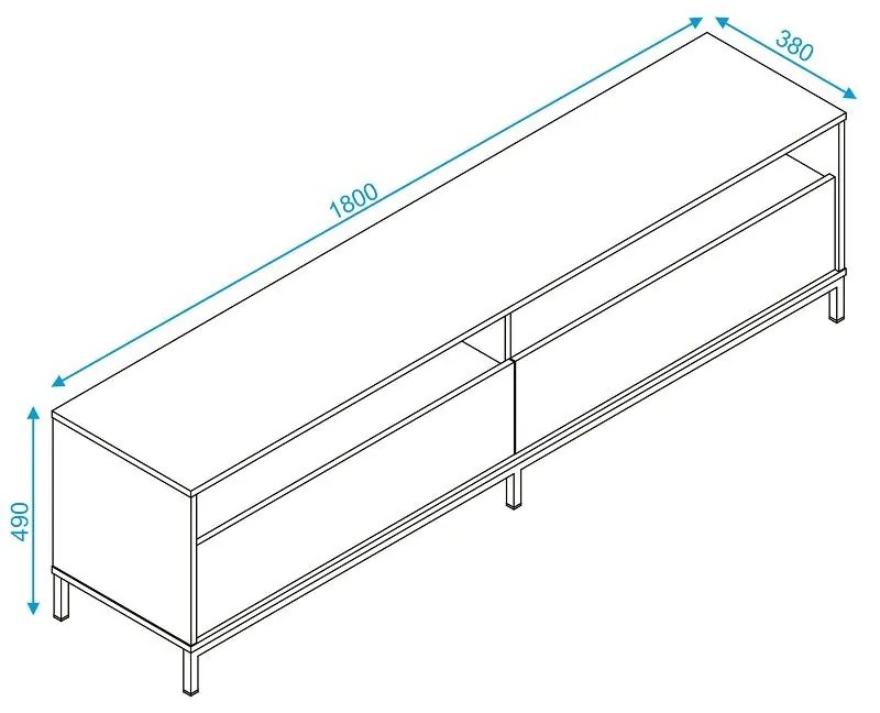 Rack Home para Sala 180cm para TV 50" Square Branco