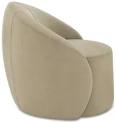 Poltrona Sala Giratória Redonda 91cm Steve Suede Marrom Rt I01 - Mpo