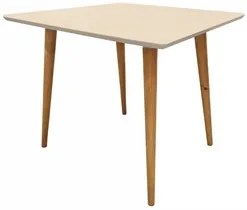Mesa De Jantar Retangular 120cm Veneza C14 Off White/Noce - Mpozenato