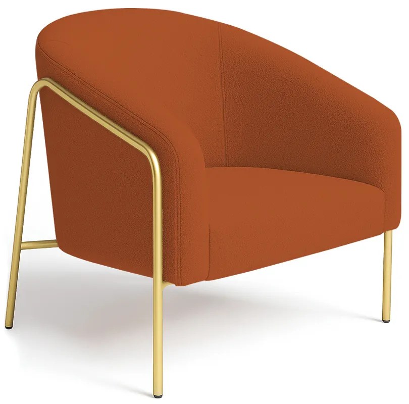 Poltrona Sala Industrial Alta Dourado Stella Bouclê D03 - D'Rossi - Terra