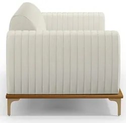 Sofá 150cm 2 Lugares Base Gold Molino D06 Linho C-367 Cru - Mpozenato