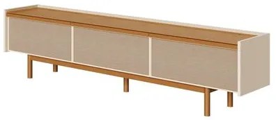 Rack Abrace Cor Off White Com Nature Tela Sintetica 222cm - 79115 Sun House