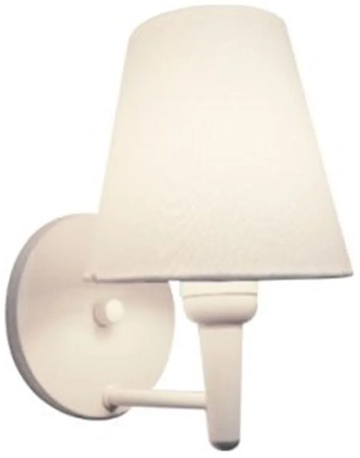 Arandela Cone Md-2004 Base Branco Cúpula em Tecido 14/14x07cm Branco - Bivolt