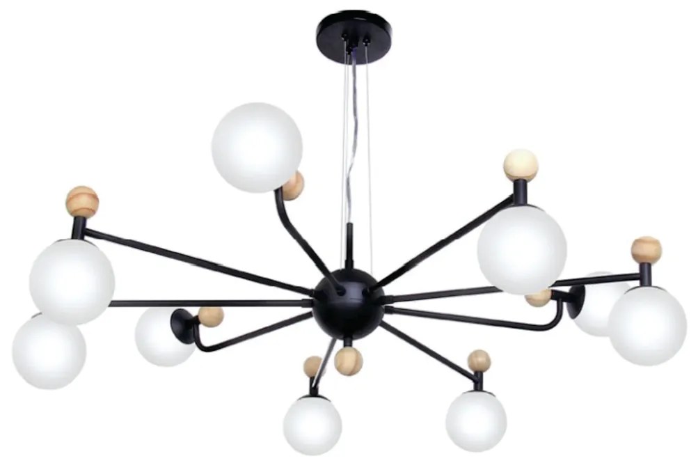 Pendente Redondo Detalhe Madeira Ø86X25Cm Metal E Globo Ø10Cm 09Xg9 |O... (ROSÊ FOSCO / COBRE BRILHO, FOSCO (BRANCO))