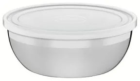 Pote Tramontina Freezinox Redondo em Aço Inox com Tampa Plástica 22 cm 2,9 L