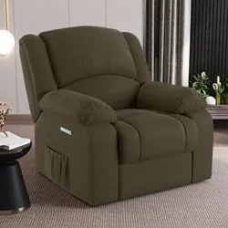 Poltrona do Papai Reclinável Pietra Elétrica LED Massagem FH9 Veludo C