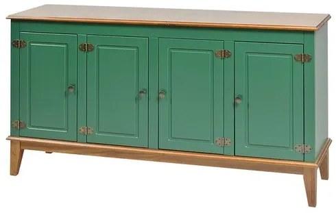 Buffet Antoine 4 Portas cor Verde com Amendoa 149 cm - 62766 Sun House