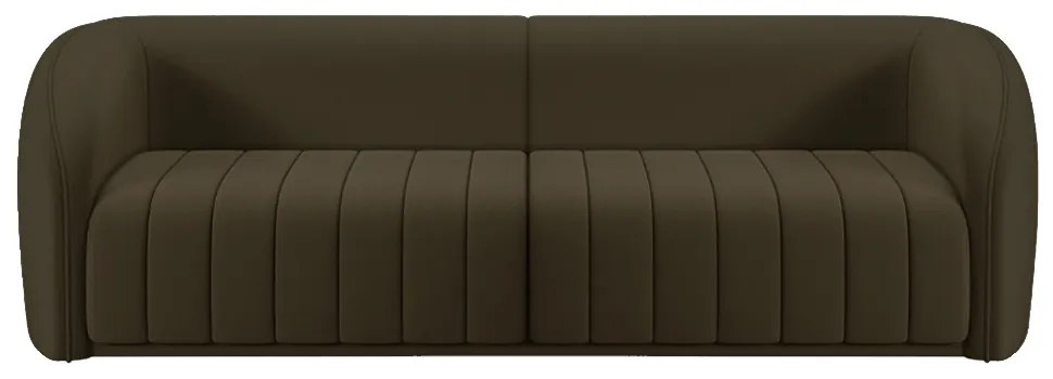 Sofá Decorativo Sala de Estar 292cm Adam 4 Lugares Veludo Marrom G45 - Gran Belo