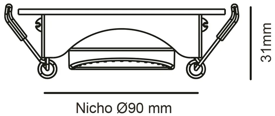 Spot De Embutir Quadrado 7W 6500K Led Bivolt 10,5X10,5X3,1Cm | Opus Ec... (Branco)