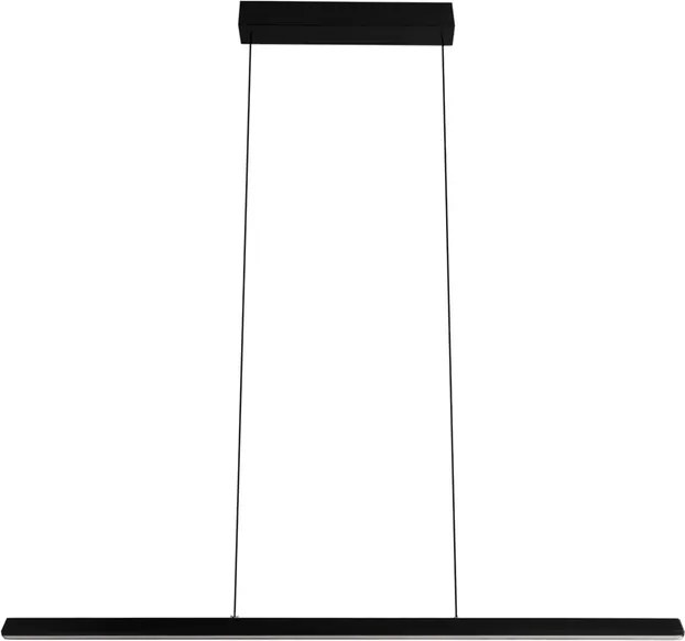 Pendente Led Dimerizavel Aluminio Preto 12W 3000K Strip