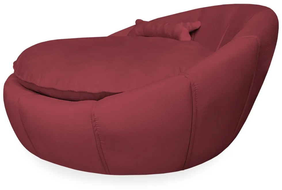 Cama Pet Ariel para Cães e Gatos Almofadada Veludo Cores - Bordô