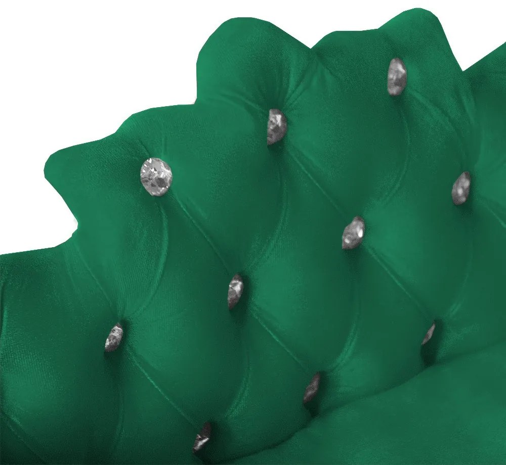 Mini Divã Sofá Realeza Cama Pet para Cães ou Gatos Elegante Suede Verde Bandeira