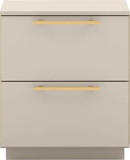 Mesa Cabeceira Quarto 50cm com 2 Gavetas Magna V01 - D'Rossi - Fendi