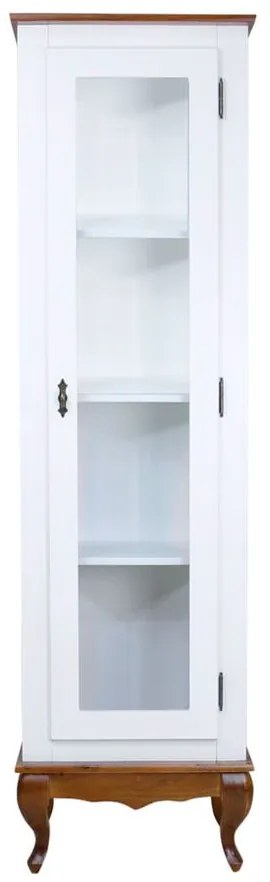 Estante Clássica 1 Porta e Lateral de Vidro Pés Luis XV - Biomóvel 45263