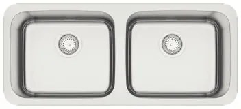Cuba de Embutir Tramontina Dora Duo 2C 40 BL em Aço Inox Acetinado 89x39 cm