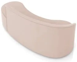 Sofá 4 Lugares Para Sala 220cm Orgânico Wendi Veludo Rose I01 - Mpoze
