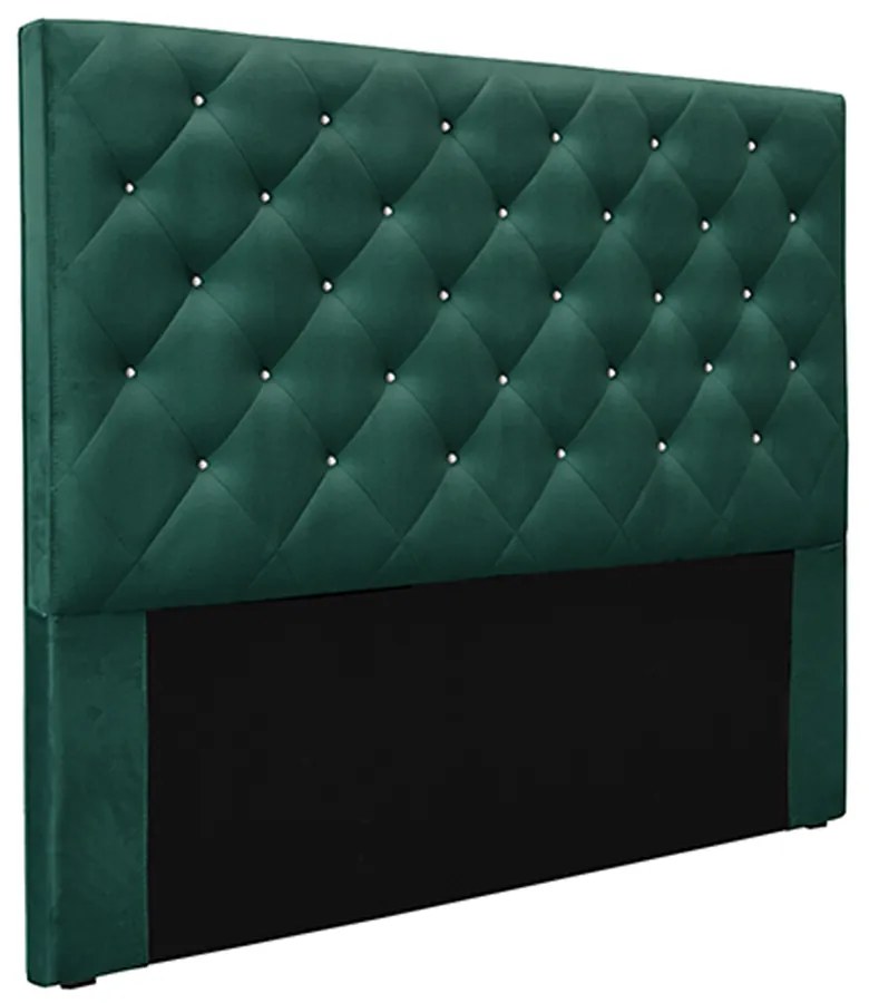 Cabeceira Decorativa Casal 1,40M Tàzio Veludo Verde Floresta G63 - Gran Belo