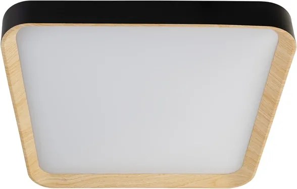 Plafon Led De Sobrepor Quadrado Metal 36W 3000K Eve - PRETO