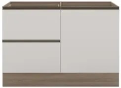 Balcão de Cozinha Para Pia 120cm Grace Carvalho Oak/Off White Z44 - Mp