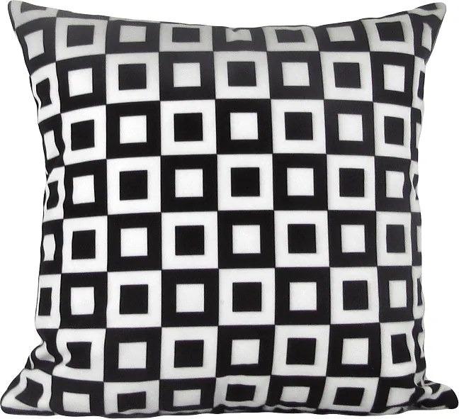 3 Capas para Almofada Soft Turim Geométrico Preto 43x43cm