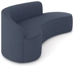Sofá 4 Lugares Para Sala 220cm Orgânico Wendi Suede Azul Marinho I01