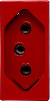 M&amp;#xF3;dulo Tomada Quadrado Vermelho 20a Arteor