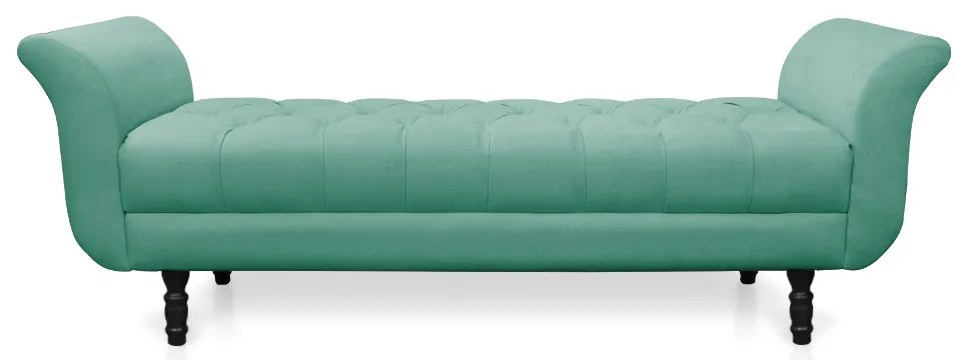 Recamier Olinda Suede 160 cm Pés Torneados Tabaco - D'Rossi - Azul Turquesa