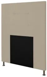 Cabeceira Cama Box Solteiro 90cm Safira Sintético Bege Z51 - Mpozenato
