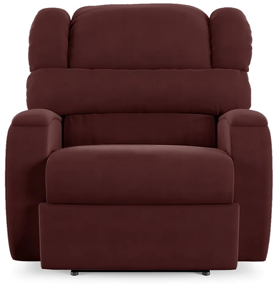 Poltrona do Papai Sala de Cinema Reclinável Kylie Power Touch USB Veludo Vinho G23