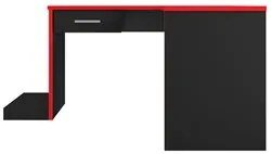 Mesa Gamer em L Para Computador DRX9000 Preto/Vermelho - Móveis Leão