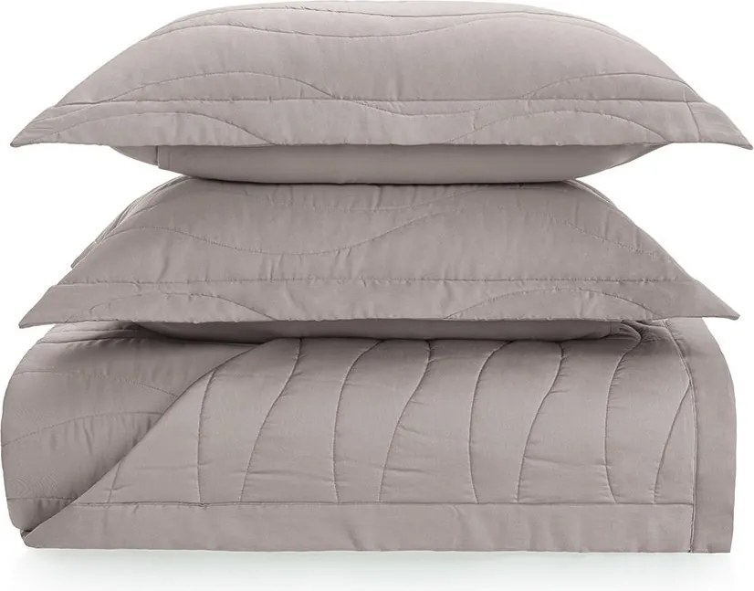 Colcha c/ 2 Porta Travesseiros Trussardi 300 Fios Cetim Novara Nocciola - King  King