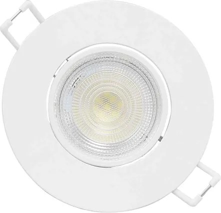 Plafon Led Embutir Redondo Branco 6,2W Luz Branca