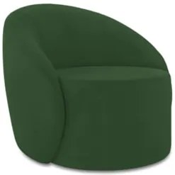 Poltrona Sala Giratória Redonda 91cm Steve Suede Verde  I01  - Mpozena