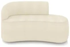 Sofá 2 Lugares Para Sala 140cm Orgânico Wendi Boucle Bege I01 - Mpoze