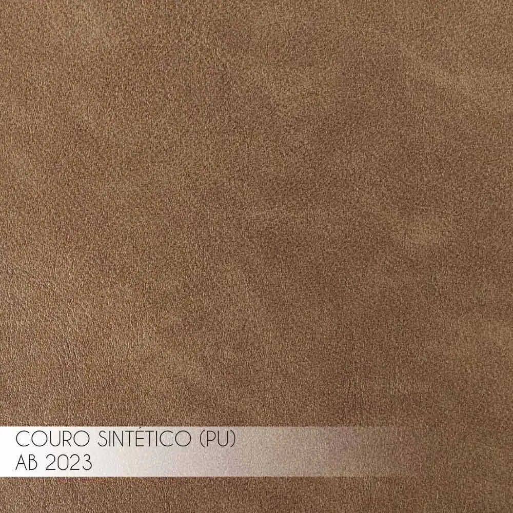 Kit 2 Cadeiras Decorativas Sala De Jantar Duque Madeira PU Sintético Marrom G48 - Gran Belo