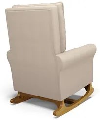 Kit 02 Poltronas de Amamentação e Descanso Base Madeira Balanço Brenda