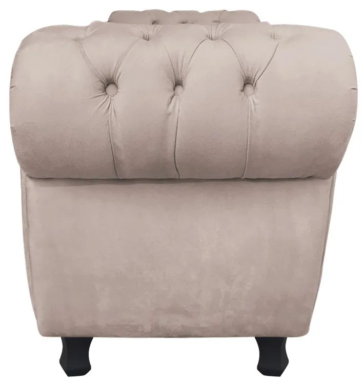 Recamier com Bau Grécia Namoradeira Calcadeira 195 cm Suede Bege M11 - D'Rossi