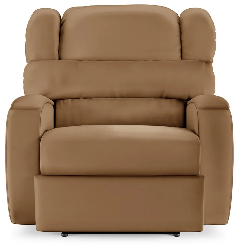 Poltrona do Papai Sala de Cinema Reclinável Kylie Power Elétrica Massagem USB PU Caramelo G23