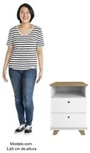 Conjunto Escritório Home Office 3 Peças Elai A06 Olmo/Branco - Mpozena
