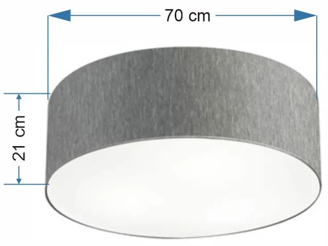 Plafon Cilíndrico Vivare Md-3019 Cúpula em Tecido 80x15cm - Bivolt