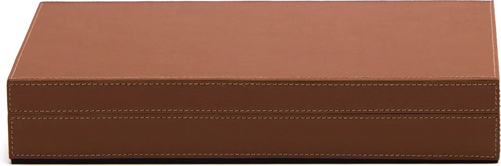 Caixa Porta Joias Sottile Casa em Couro PU Havana G