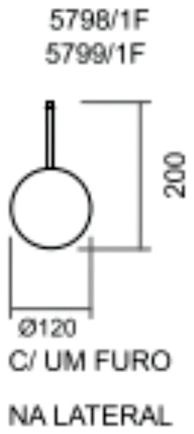 Arandela Galáxia 1Xpci Led 5W 220V Ø12X5Cm (C/ Um Furo Na Lateral) | U... (FN-F - Fendi Fosco)