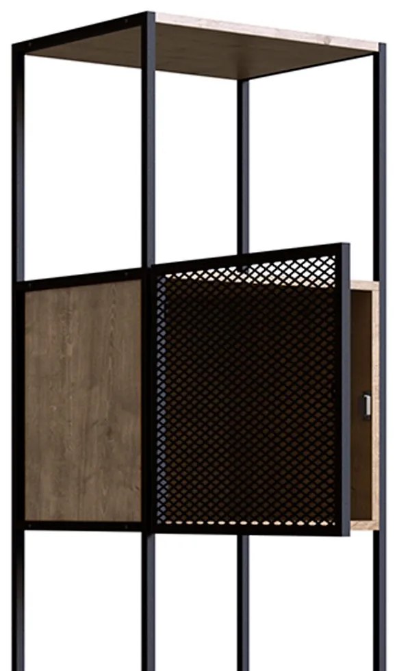 Estante 02 Portas New 180 cm Hanover e Preto - D'Rossi