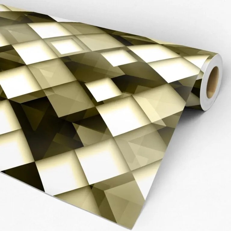 Papel de Parede Geométrico Amarelado