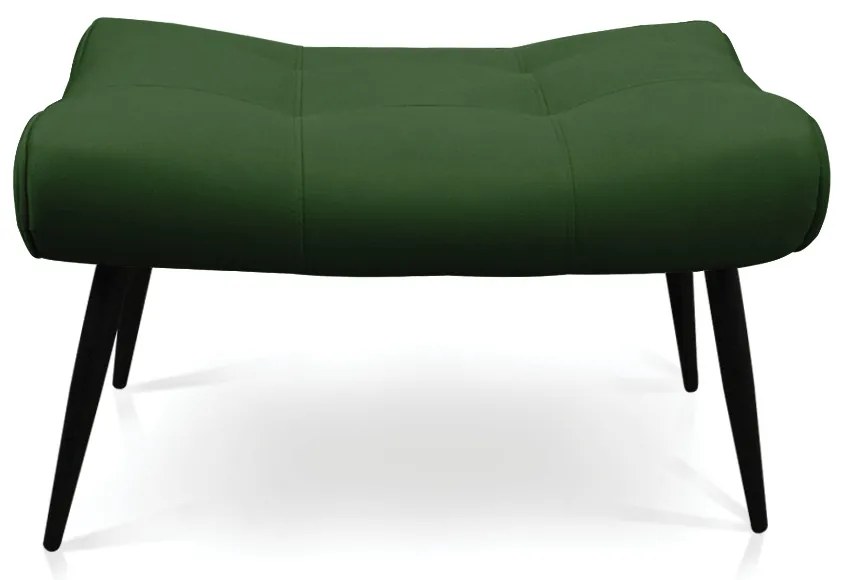 Puff Sher Suede Verde Pés Palito de Ferro - D'Rossi