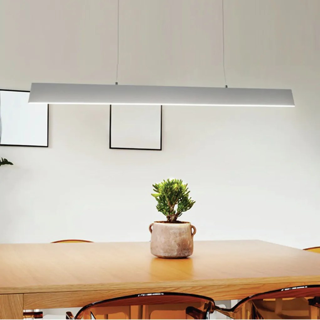 Pendente Matrix 30W Led 3000K Ip20 Branco Bivolt 118,5X150Cm | Opus Dn... (Branco)