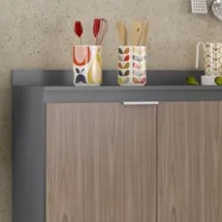 Tampo Para Balcão de Cozinha 118cm MDP Z34 Grafite          - Mpozenat
