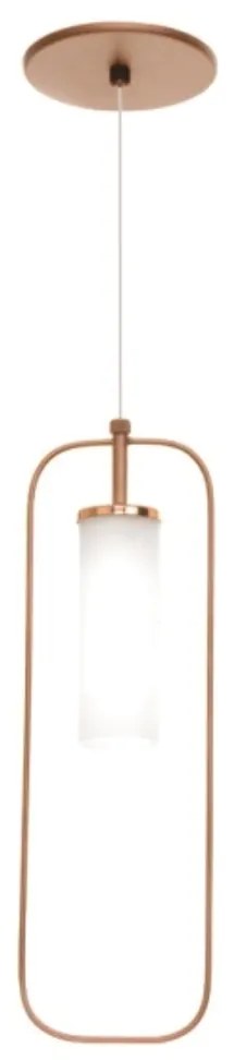 Pendente Wire Tubo Vidro 05X12X35Cm 01Xg9 - Old Artisan Pd-5593 (ROSE FOSCO)
