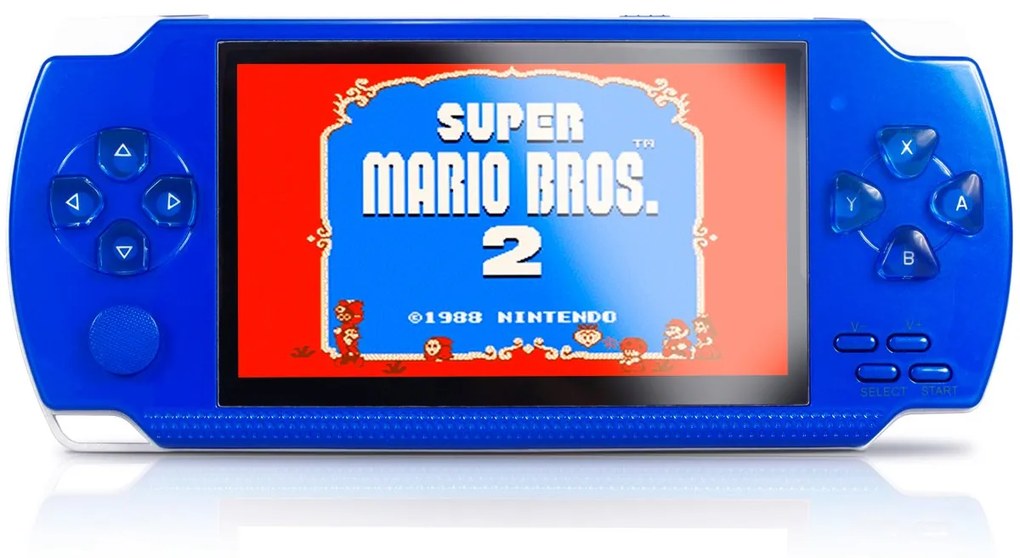 Video Game Portátil +3000 Jogos Arcade Mp5 Super Nintendo Nes Gba Azul